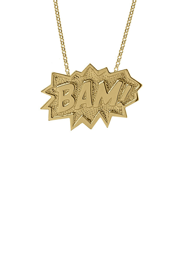 Edge Only BAM! Pendant XL in 18ct gold vermeil
