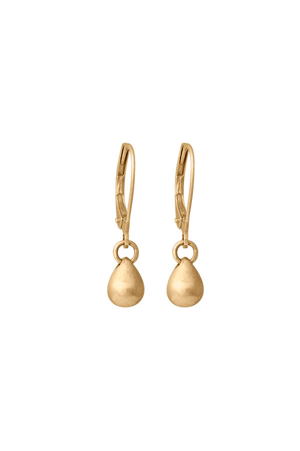 Edge Only Teardrop Earrings in 14ct recycled gold