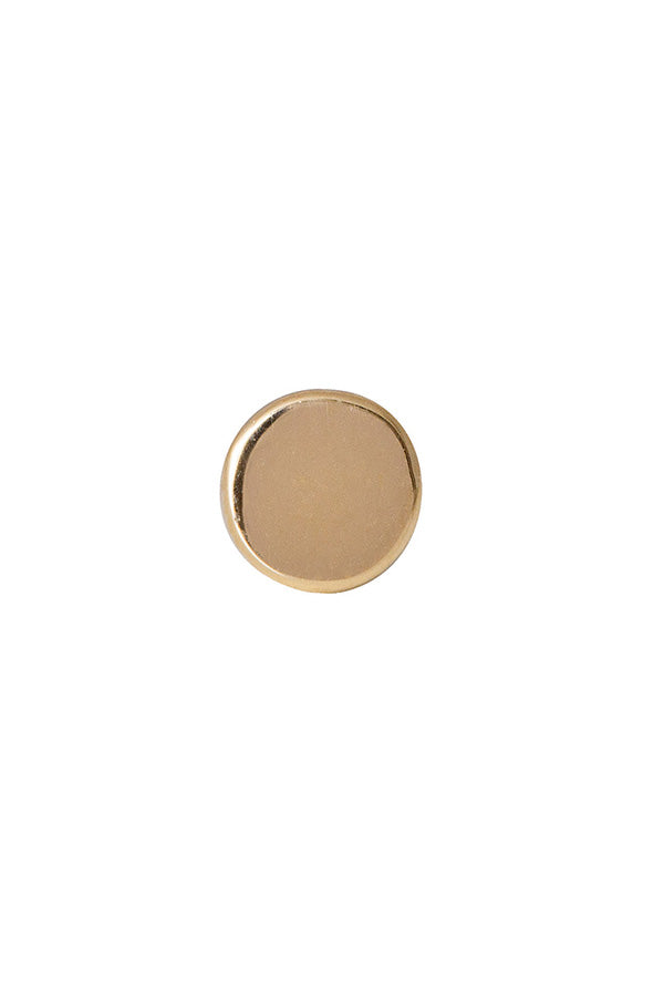 Edge Only Circle stud earring in solid 9 carat gold