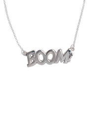Edge Only BOOM! Necklace in sterling silver. Pop Art Collection
