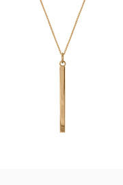 Edge Only Bar Pendant in 18ct gold vermeil