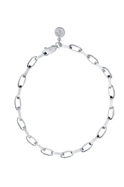 Edge_Only - Flat Oval Link Bracelet in sterling silver