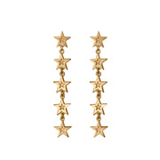 Edge Only Megastar 5 Star Drop Earrings in 18ct gold vermeil