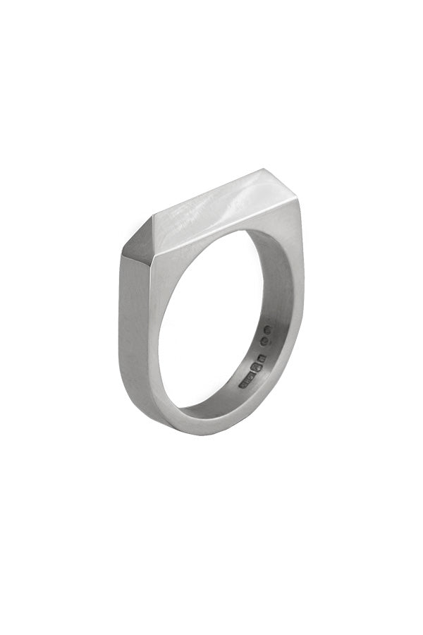 Edge Only Rooftop Ring in 14 carat white gold