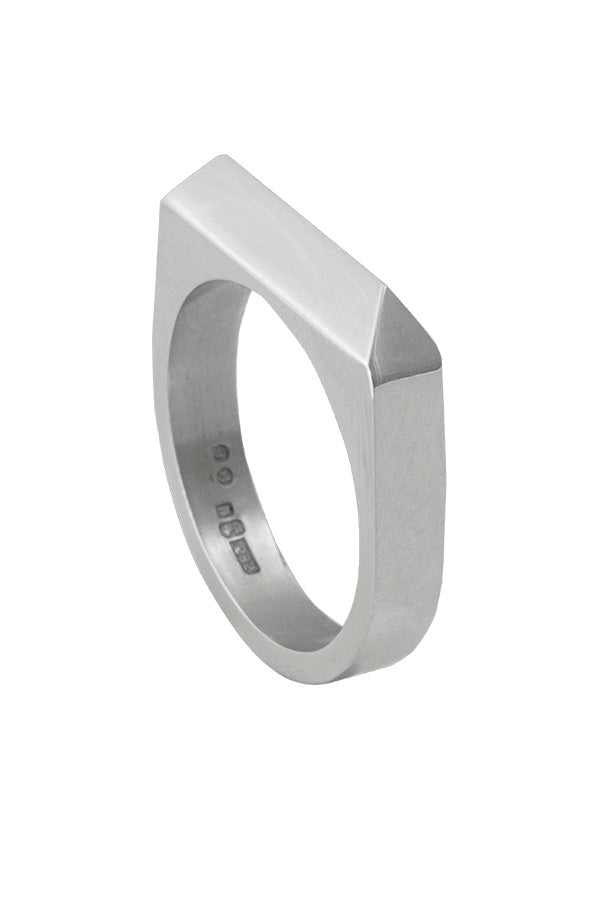 Edge Only Rooftop Ring in 14 carat white gold