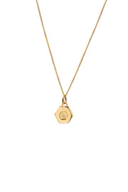 Edge Only Mini Hexagon Pendant in 14 carat recycled gold