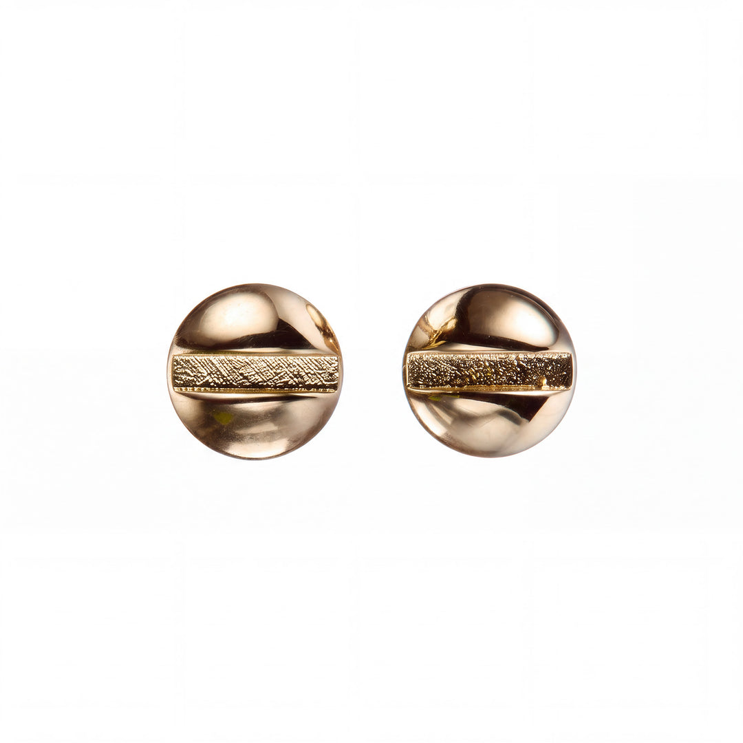 Edge Only Mini Flat-head Screw Earrings in solid 14 carat recycled gold