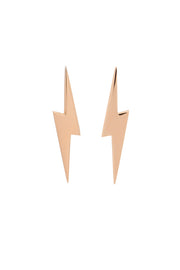 Edge Only Pointed Lightning Bolt Earrings in 14 carat gold