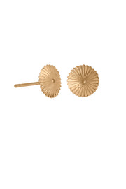 Edge Only Spiral Burr Earrings in 14 carat gold