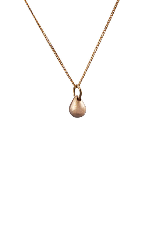 Edge Only Teardrop Pendant in 14ct recycled Gold