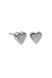 Edge Only 3D Heart Earrings in sterling silver