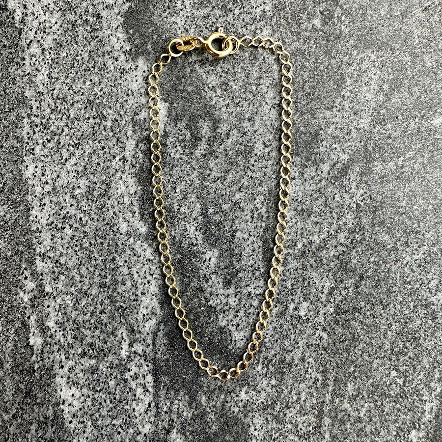 Edge Only Fine Gold Chain Link Bracelet in 9ct gold
