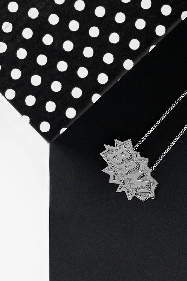 Edge Only BAM! Pendant XL in sterling silver