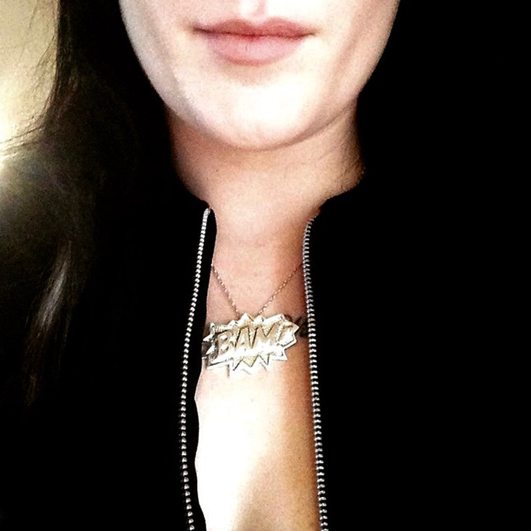 Edge Only BAM! Pendant XL in sterling silver