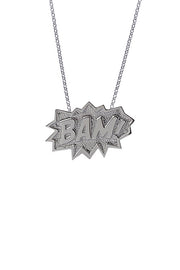 Edge Only BAM! Pendant XL in sterling silver