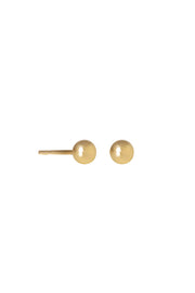 Edge Only Gold Ball Earrings 4mm in 14ct recycled gold