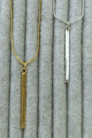 Edge Only Bar Pendant in 18ct gold vermeil and sterling silver