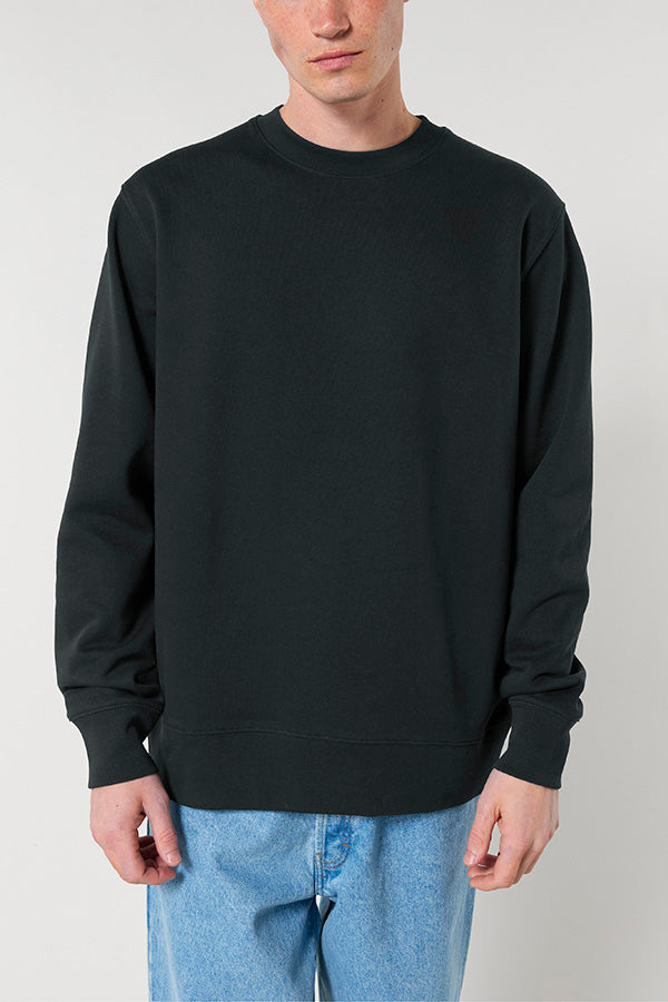 Unisex_Sweatshirt_on_Male_Model_Front. Size Large. 100% organic cotton GOTS