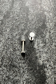 Circle Labret earrings 3mm sterling silver