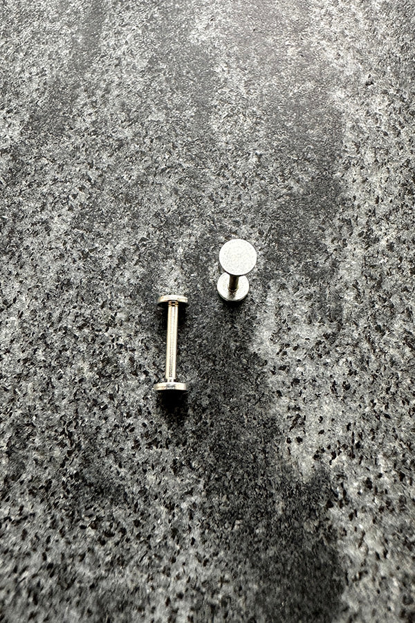 Circle Labret earrings 3mm sterling silver