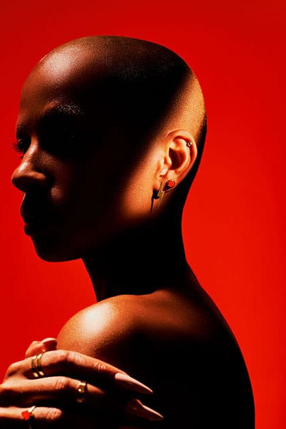 EDGE ONLY Pointed Lightning Bolt Earrings 14ct gold, Carnelian Earrings 9ct gold, Gold Ball 4mm Earrings 14ct gold. Parallel Ring, $mm flat and and Carnelian and Diamond Ring.