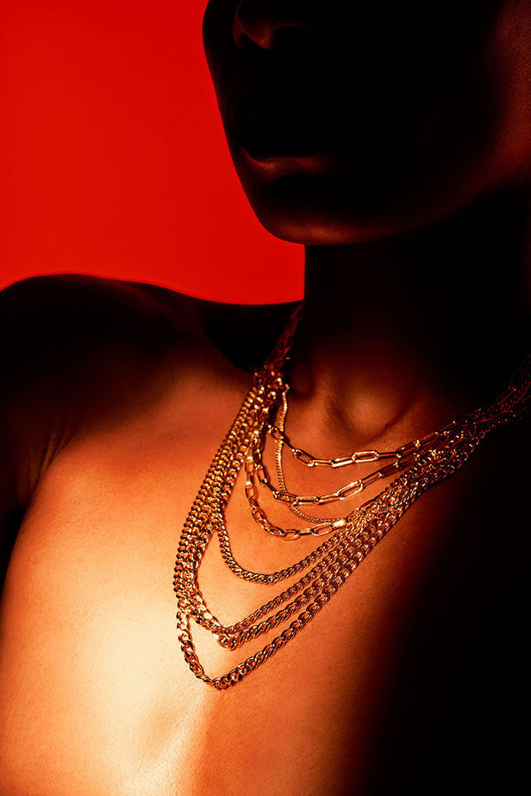 Edge Only 18ct gold vermeil chains made with recycled sterling silver and plated in 18 carat gold