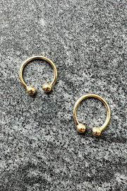 Edge Only ear cuff with balls  18ct gold vermeil