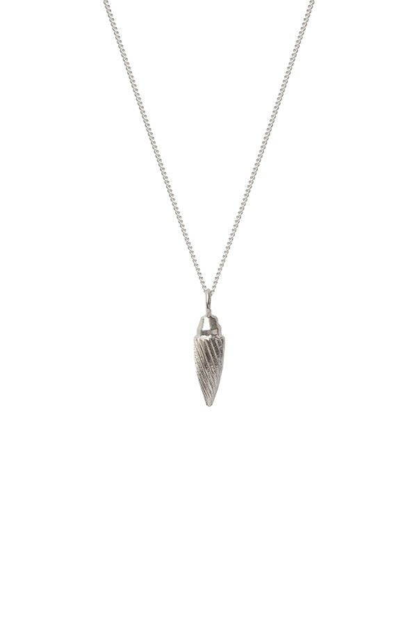 Edge Only Spiral Drop Pendant in sterling silver