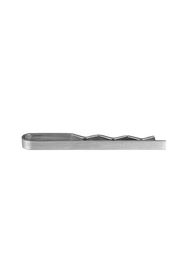 Edge Only Tie Bar in Matte satin finish recycled sterling silver