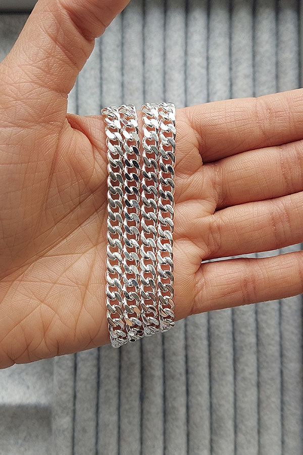 Edge Only 5.75mm curb chain in sterling silver