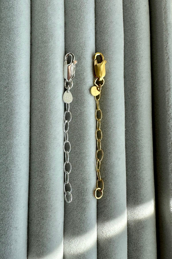 Edge Only Extender Chains 5cm in sterling silver and 18ct gold vermeil