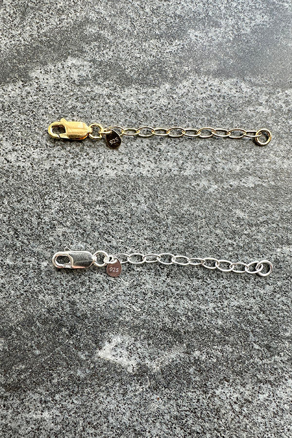 Edge Only Extender Chains 5cm in sterling silver and 18ct gold vermeil