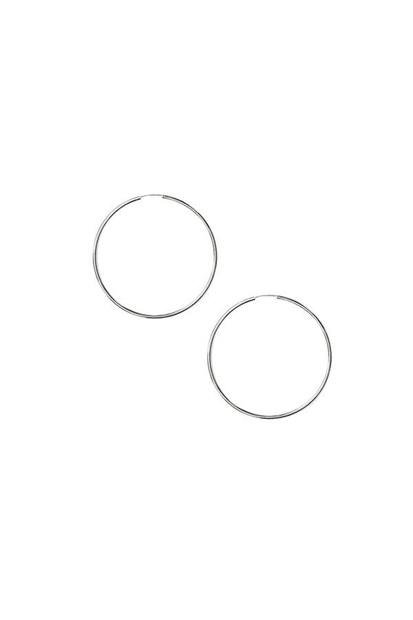Edge Only Hoops 40mm Sleeper in sterling silver