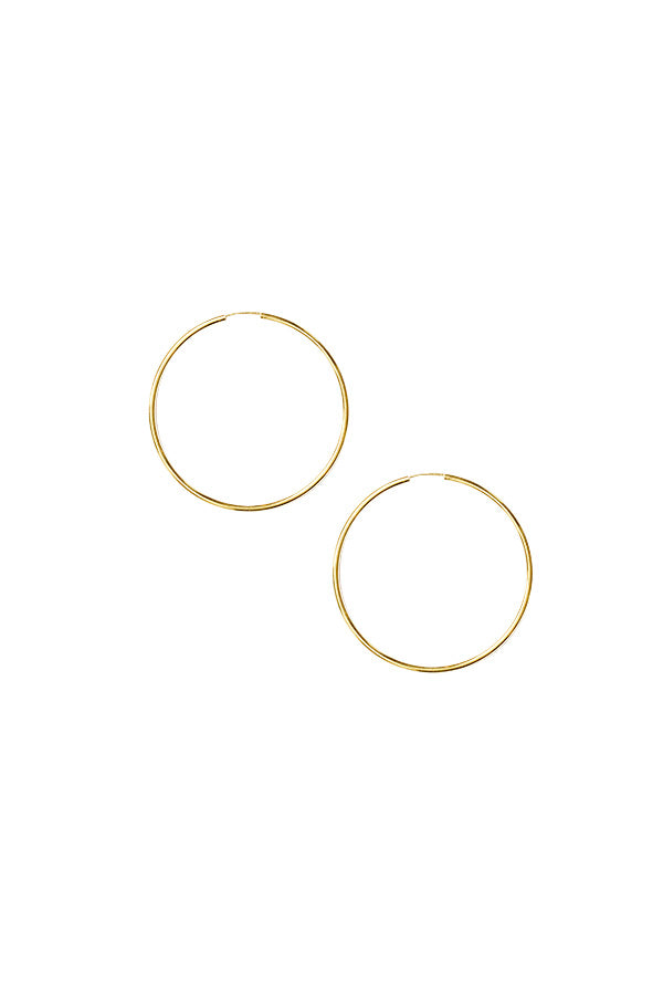 Edge Only Hoops 40mm Sleeper in gold vermeil