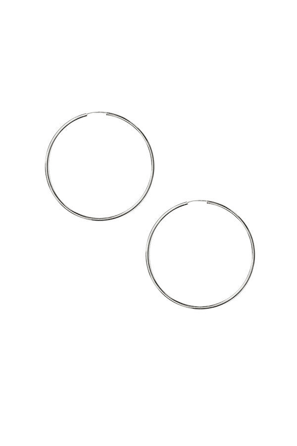 Edge Only Hoops 50mm Sleeper in sterling silver