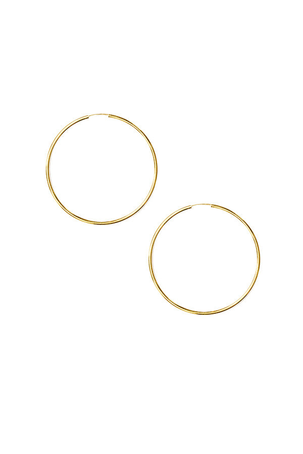 Edge Only Hoops 50mm Sleeper in gold vermeil