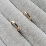 Edge Only 9ct gold Mini Hoop Earrings recycled gold