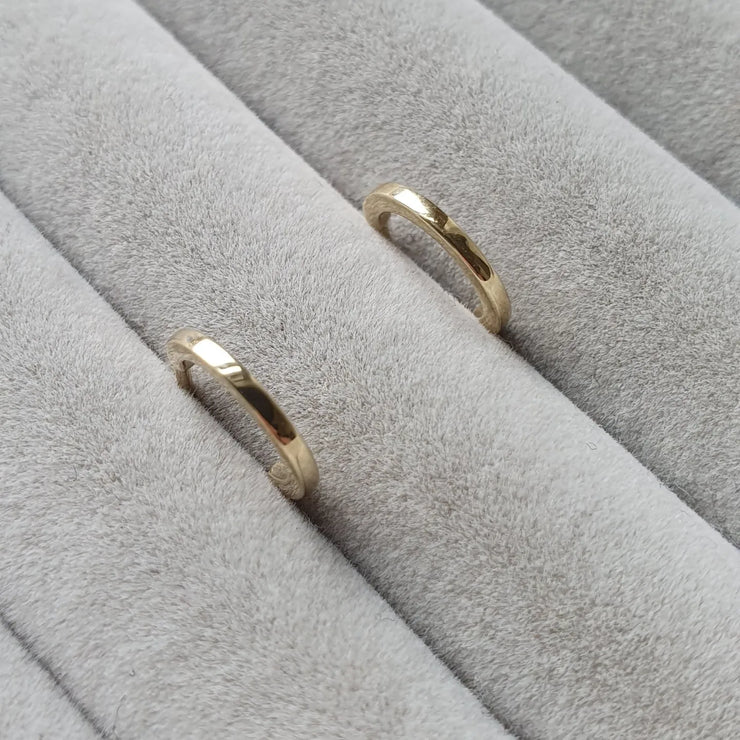 Edge Only 9ct gold Mini Hoop Earrings recycled gold