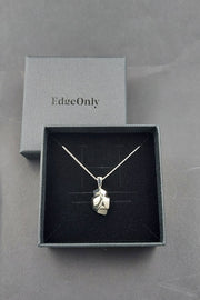 Edge Only Rock Pendant in recycled sterling silver in box