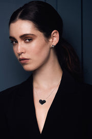 Edge Only Countersink Earrings in sterling silver Black rhodium