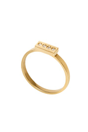 Edge Only Diamond Bar Ring solid 9ct gold