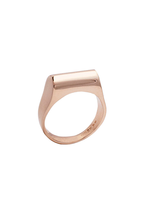 Edge Only High Top Ring in 14 carat Gold