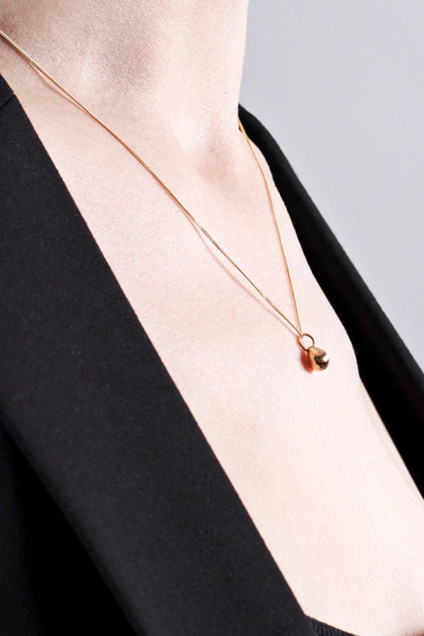 Edge Only Teardrop Pendant in 14ct recycled Gold