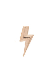 3D Flat Top Lightning Bolt Pin in solid 14 carat gold - Right