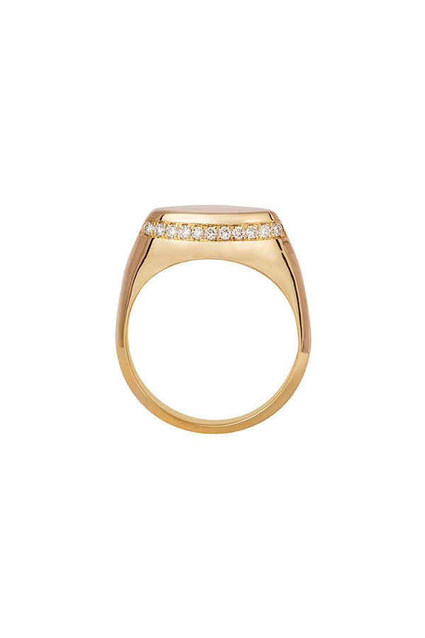 Edge Only 14 carat gold Diamond Marquise Ring. arial view