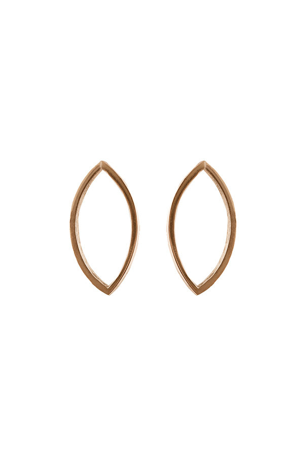 Edge Only Marquise Slice Earrings in recycled 14 Carat Gold