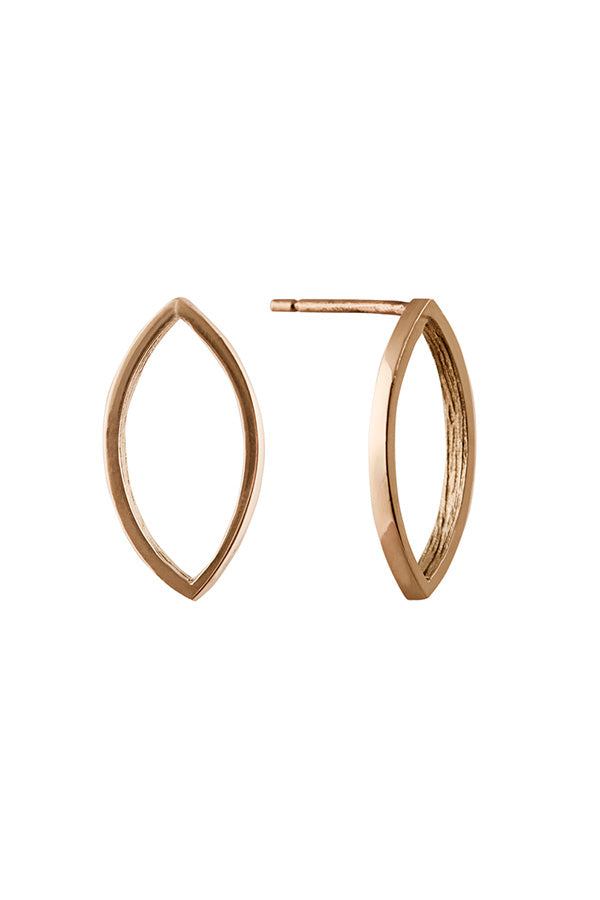 Edge Only Marquise Slice Earrings in recycled 14 Carat Gold