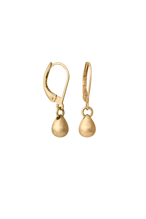 Edge Only Teardrop Earrings in 14ct recycled gold