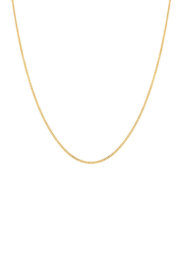 Edge Only 2mm curb chain in 18ct gold vermeil