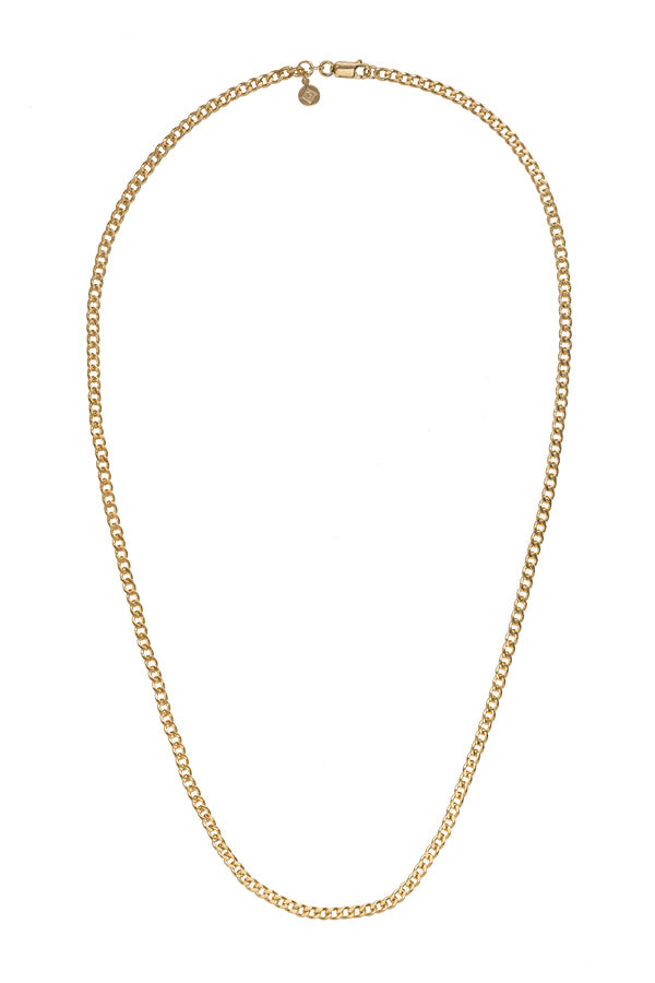 Edge Only 3.7mm Curb Chain 24" 18ct gold vermeil